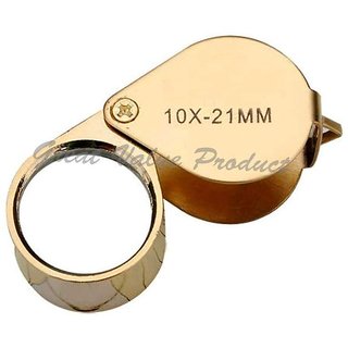 Scorpion Jewelers Eye Loupe Magnifying 10x 21mm Triplet Type Golden  Eye Glass Magnifier - Magnifying Glass