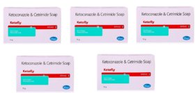 Ketofly antiseptic antifungal soap (Pack of 5 pcs.) 75gm each