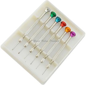 Scorpion Watchmakers Screw Driver Set of 6 in Plastic Box Blade Size 0.6mm, 0.7mm, 0.8mm, 1.0mm, 1.2mm, 1.3mm