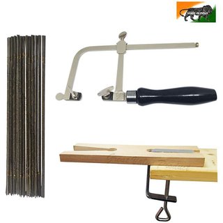 Jeweler's Saw Frame Adjustable with 144 Blades  Bench Pin Professional Jewelry Making Kit