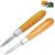 2 pc Burnisher Curved  Straight Bezel Setting Stone Set Tool 2  inch (63mm) for Smoothing Metals or Bezel Setting