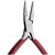 Plier Flat Nose with V-Spring Stainless Steel 4.5 inch (115 mm) Red For Jewellery Making, Model Making, Craft  Arts