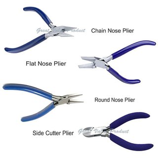 Scorpion Stainless Steel Side Cutter Plier,Flat Nose,Chain Nose,Round Nose Pliers Tool for Beading and Jewellery Making