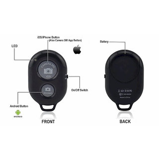 Wireless Bluetooth Shutter Button Selfie Remote For Android and iOS Devices (Assorted color)