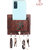 Modish Om Design Wood Key Holder With Mobile Box  (5 Hooks, Brown)