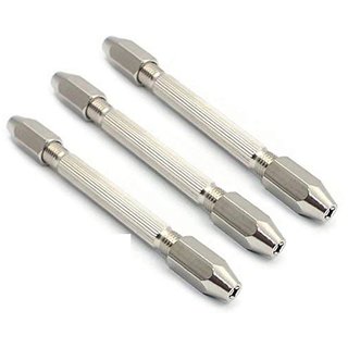 Scorpion Pack of 3 Double Ended Pin Vice Chucks--Hand Drill Chuck Bit Tools for Jewelry Watch Repairing