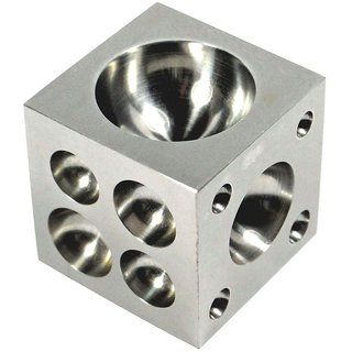                       Steel Dapping Block Sqaure Round Cavities 1 x 1 x 1 inch (2.5 x 2.5x 2.5 cm ) - Doming Block Square                                              