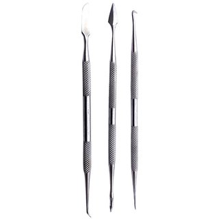                       3pc Wax Carver/Probes Stainless Steel Set In Pouch Set For Jewellery Making, Model Making, Crafting, Hobby Work                                              