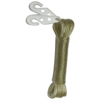 Mugdha Enterprise Steel Clothline Rope, PVC Coated 10 Meter Long With 2 Plastic Hooks