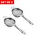 Lazywindow Pack of 2 Super Stainless Steel Tea Strainer Chai Channi- 9.5 Inch