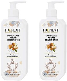 TRUNEXT Moroccan Argan Hair Conditioner with Organic Argan Oil and Vitamin E, Pack of F 2 (600 ML)