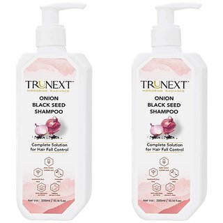TRUNEXT Onion Black Seed Shampoo for Hair Growth and Hair Fall Control, pack of 2 ( 600 ml) TRUNEXT Onion Black Seed Shampoo for Hair Growth and Hair Fall Control, pack of 2 ( 600 ml)