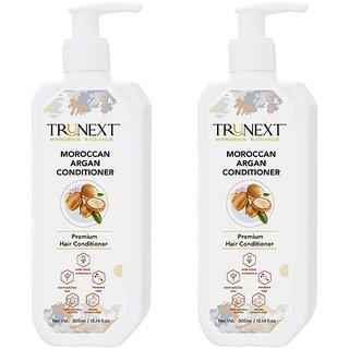                       TRUNEXT Moroccan Argan Hair Conditioner with Organic Argan Oil and Vitamin E, Pack of F 2 (600 ML)                                              
