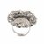 SGM Tribal Collection German Silver and Mirror Ring for Women (SGR-002)