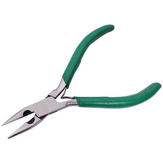                       Plier Rosary Chain Nose With Cutter Stainless Steel 5 inch (127 mm) Green For Jewellery Making, Model Making                                              