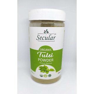                       Secular Organic Tulsi Powder, Herbal Supplements, For Respiratory Wellness 200g                                              