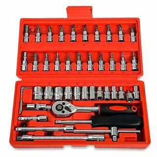 Scorpion 46pcs 1/4-Inch Socket Ratchet Wrench Combination Tools Kit for Auto Repairing