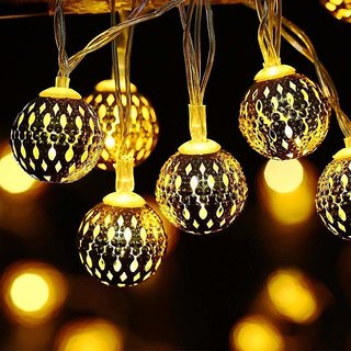 Golden String Lights for Festival and Home Decoration (16LEDs, 4 meters)