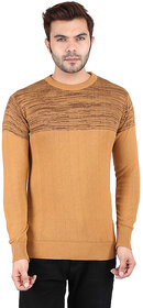 Akaas Men's Solid Round Neck Woolen Sweater