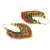 SGM Charming Bohemian Colorful love heart Bali hoop earrings for Women (SGE-084R)