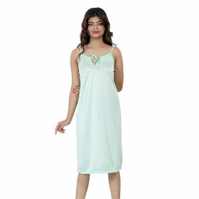 Nivcy Women Satin Nighty (Light Green)