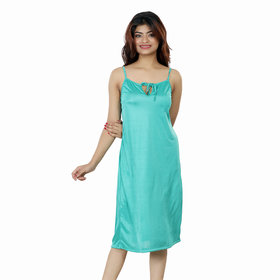 Nivcy Women Satin Nighty (Dark Green)