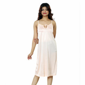 Nivcy Women Satin Nighty (Peach)