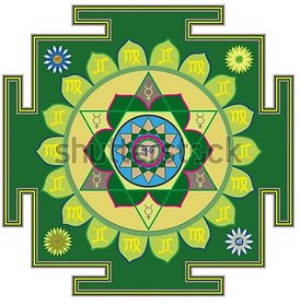 Style UR Home -  Mercury Yantra Buddha Deva -12 x 12 - Non Tearable High Quality Printed Poster