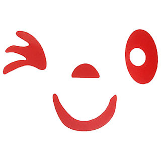 Futaba 3D Dependable Smile Design Car Side Mirror Sticker - Pack of 2 - Red Futaba 3D Dependable Smile Design Car Side Mirror Sticker - Pack of 2 - Red