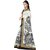 KSUT White Printed With Blouse Saree