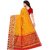 KSUT Mustard Printed With Blouse Saree