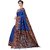 KSUT Blue Printed With Blouse Saree