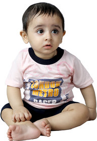 Kid Kupboard Cotton Half Sleeve T-Shirt and Short For Baby Boys (Multi-Color)