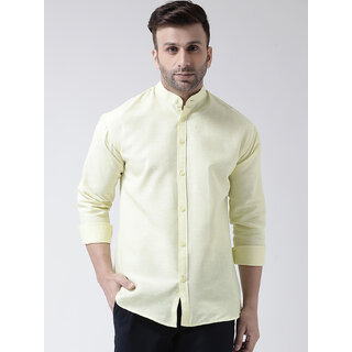                       Riag Men's Yellow 100% Cotton Casual Shirts                                              
