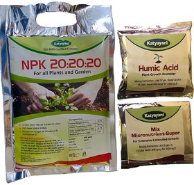 NPK 20 20 20 Fertilizer for all plants With Mix Micronutrients   Humic Acid 1KG