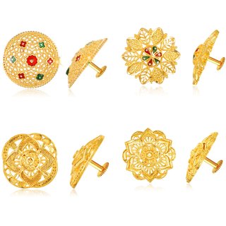 Vighnaharta Twinkling Charming Alloy Gold Plated Stud Earring Combo set For Women and Girls Vighnaharta Twinkling Charming Alloy Gold Plated Stud Earring Combo set For Women and Girls