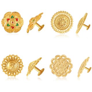 Vighnaharta Twinkling Alloy Gold Plated Stud and Combo set For Women and Girls Vighnaharta Twinkling Alloy Gold Plated Stud and Combo set For Women and Girls