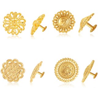                       Vighnaharta Twinkling Charming Alloy Gold Plated Stud Earring Combo set For Women and Girls                                              