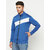 Glito Men's Blue & White Stripe Stylish Jacket-Track-Upper With Two Side Pocket