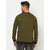 Glito Solid Olive Stylish Sweatshirt With Front Pocket For Men