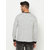 Glito Solid Grey Leaf Print Sweatshirt For Men