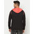 Glito Black Sleeveless Hoodies Sweatshirt With Pink Kangaroo Pocket