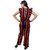 Girls Striped Sleeveless side Ruffled jumpsuit-16 Cream-Red-Blue 11-12 Years