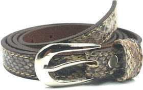 Exotique Snake Print Beige Casual Leather Belt For Women (BW0031BR)