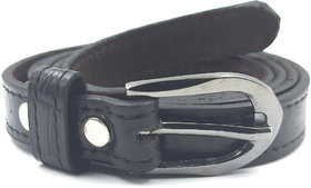 Exotique Crocodile Print  Black Casual Leather Belt For Women (BW0032BK)