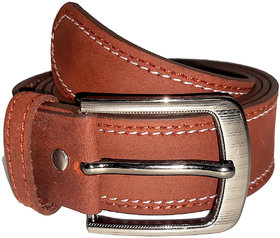 Exotique Men's Red Casual Leather Belt  (BM0005RD)