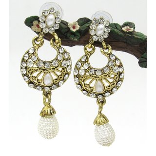 Antique Pearl Drop stone Earring Antique Pearl Drop stone Earring