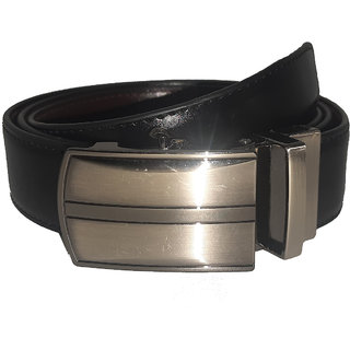                       Exotique Men's Black/Brown Formal Reversible  Pu - Leather Belt  (BM0118BK)                                              