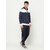 Glito Sports Men's Hooded Navy & White Super Poly Track Suit