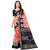 Women Black  Orange Ikat Pattu Saree